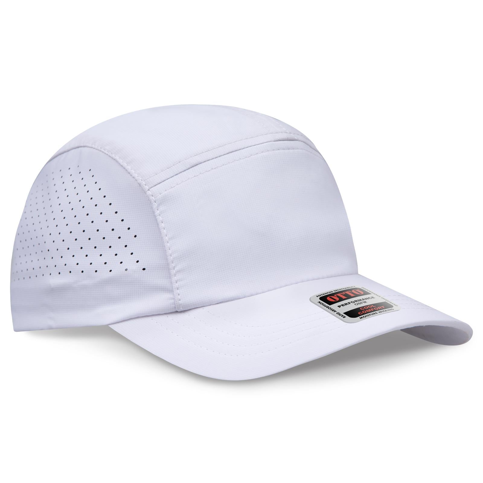Custom Embroidered or DTF Printed - OTTO CAP® 5 Panel Running Hat w/ Elastic Soft Visor