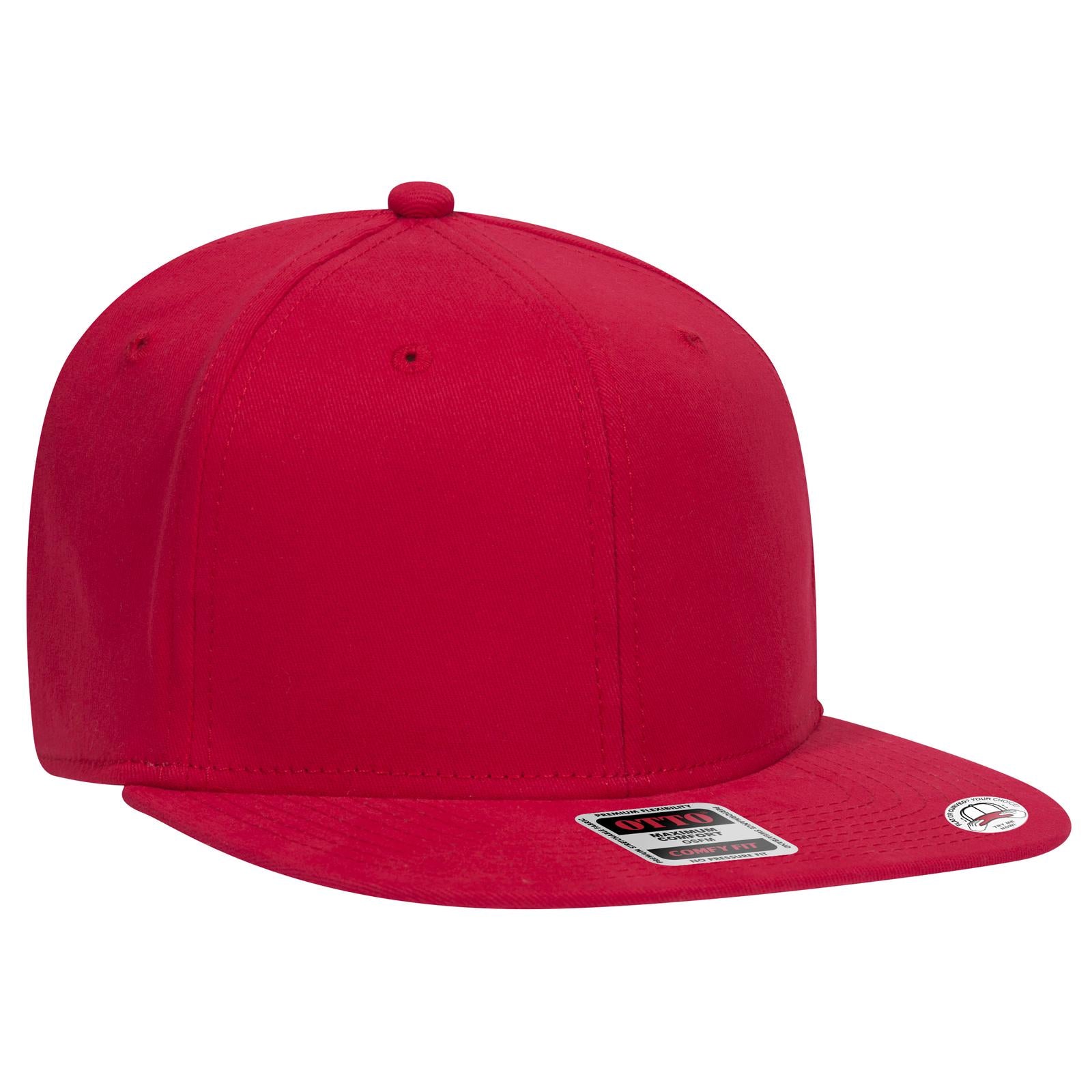 Custom Embroidered or DTF Printed - OTTO CAP® OTTO COMFY FIT® 6 Panel Pro Style Snapback Hat
