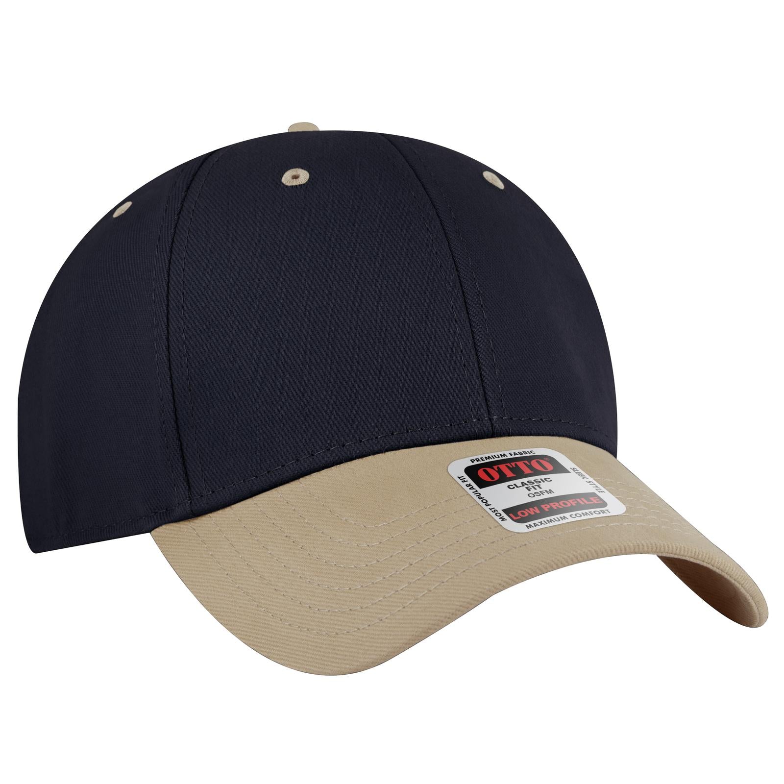Custom Embroidered or DTF Printed - OTTO CAP® 6 Panel Low Profile Baseball Cap