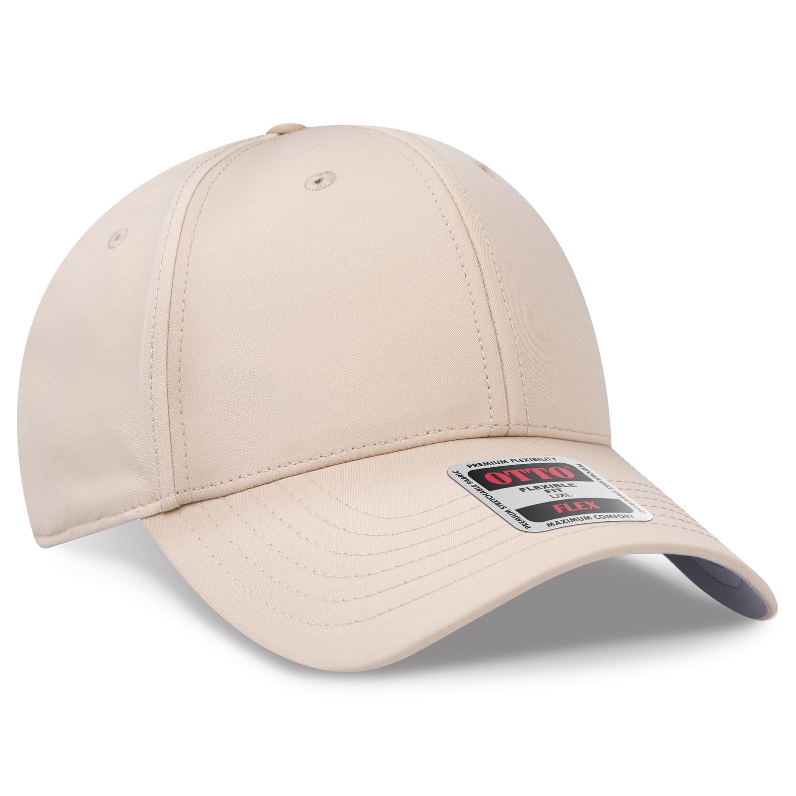 Custom Embroidered or DTF Printed - OTTO CAP® OTTO FLEX® Fitted 6 Panel Low Profile Baseball Cap