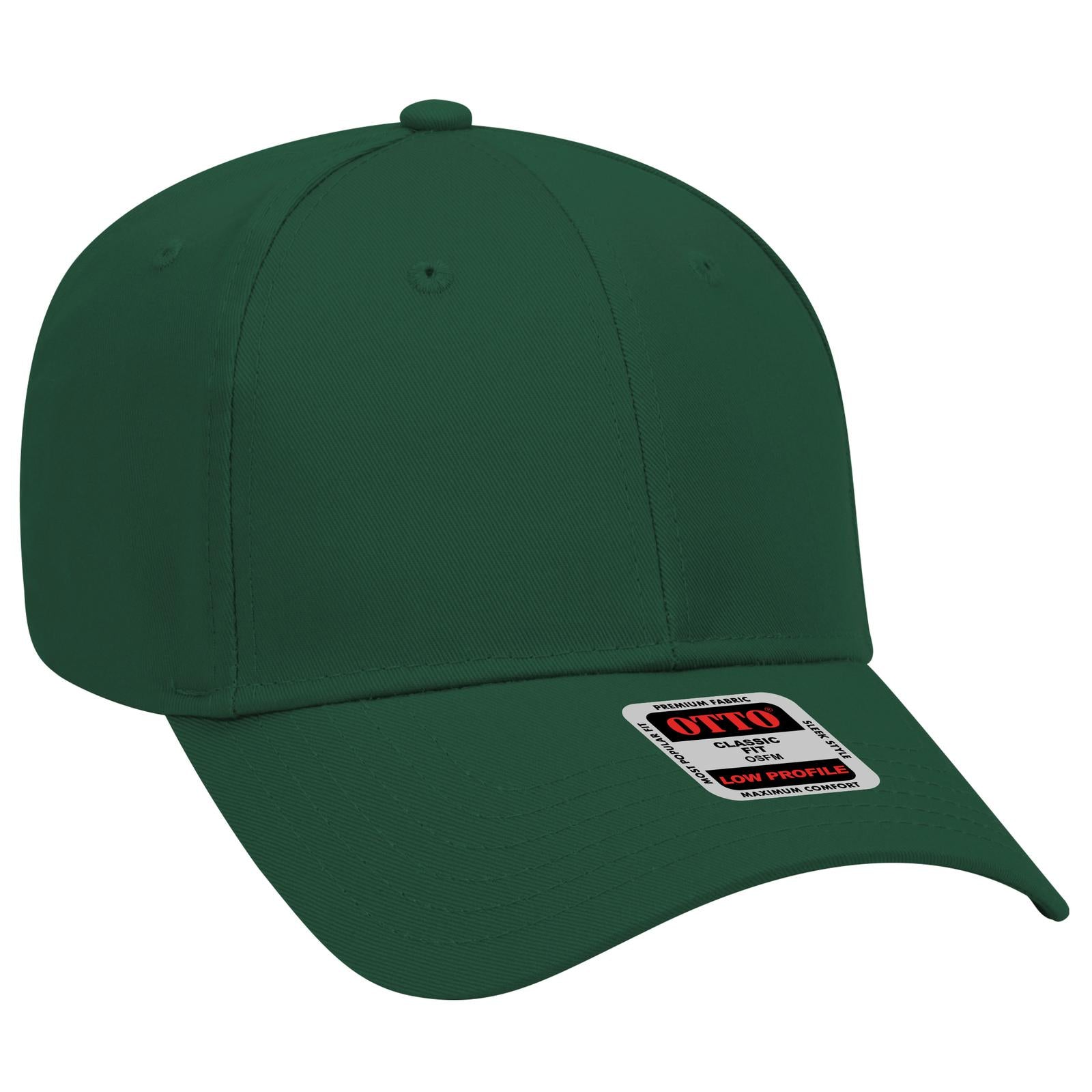 Custom Embroidered or DTF Printed - OTTO CAP® 6 Panel Low Profile Baseball Cap