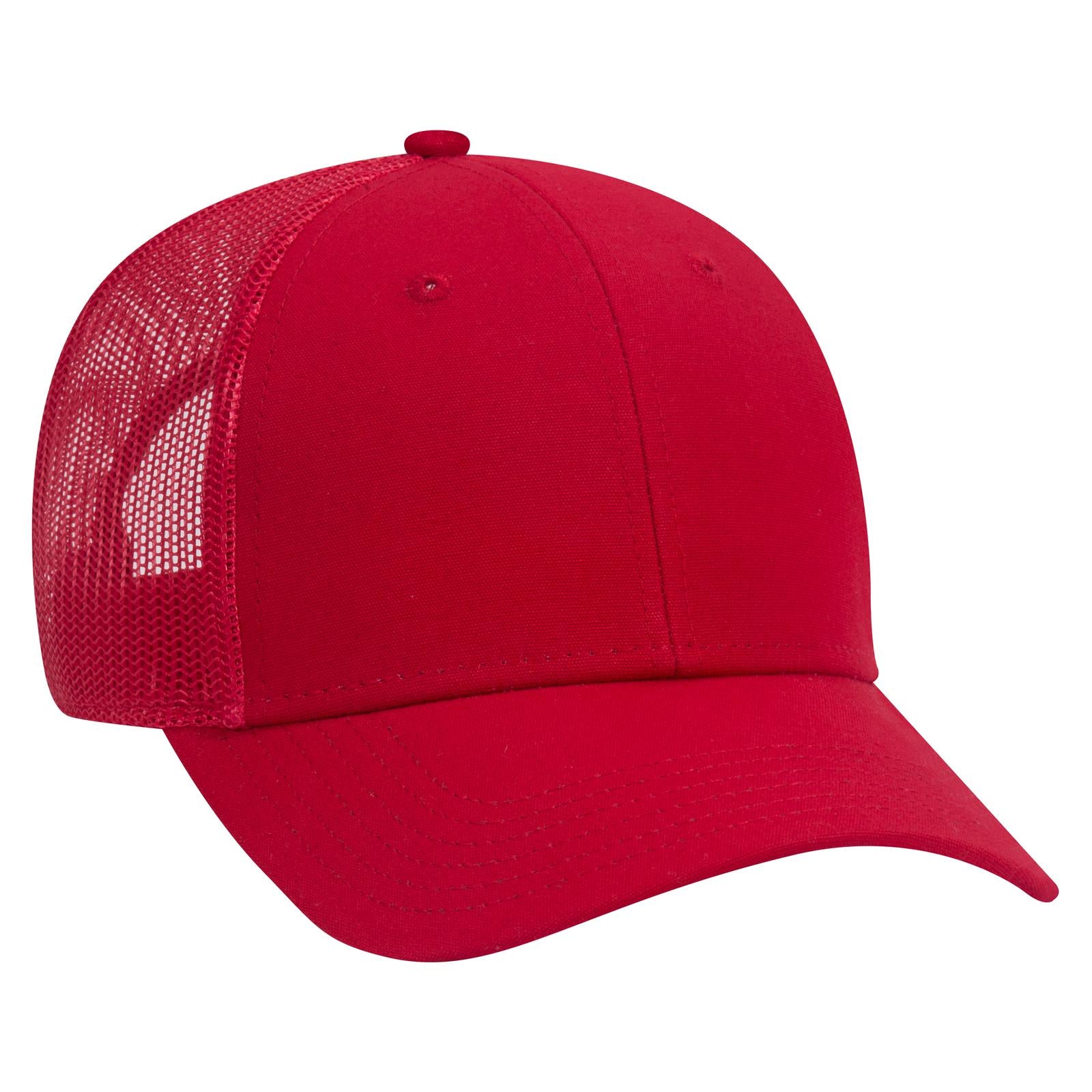 Custom Embroidered or DTF Printed - OTTO CAP® 6 Panel Low Profile Mesh Back Trucker Hat