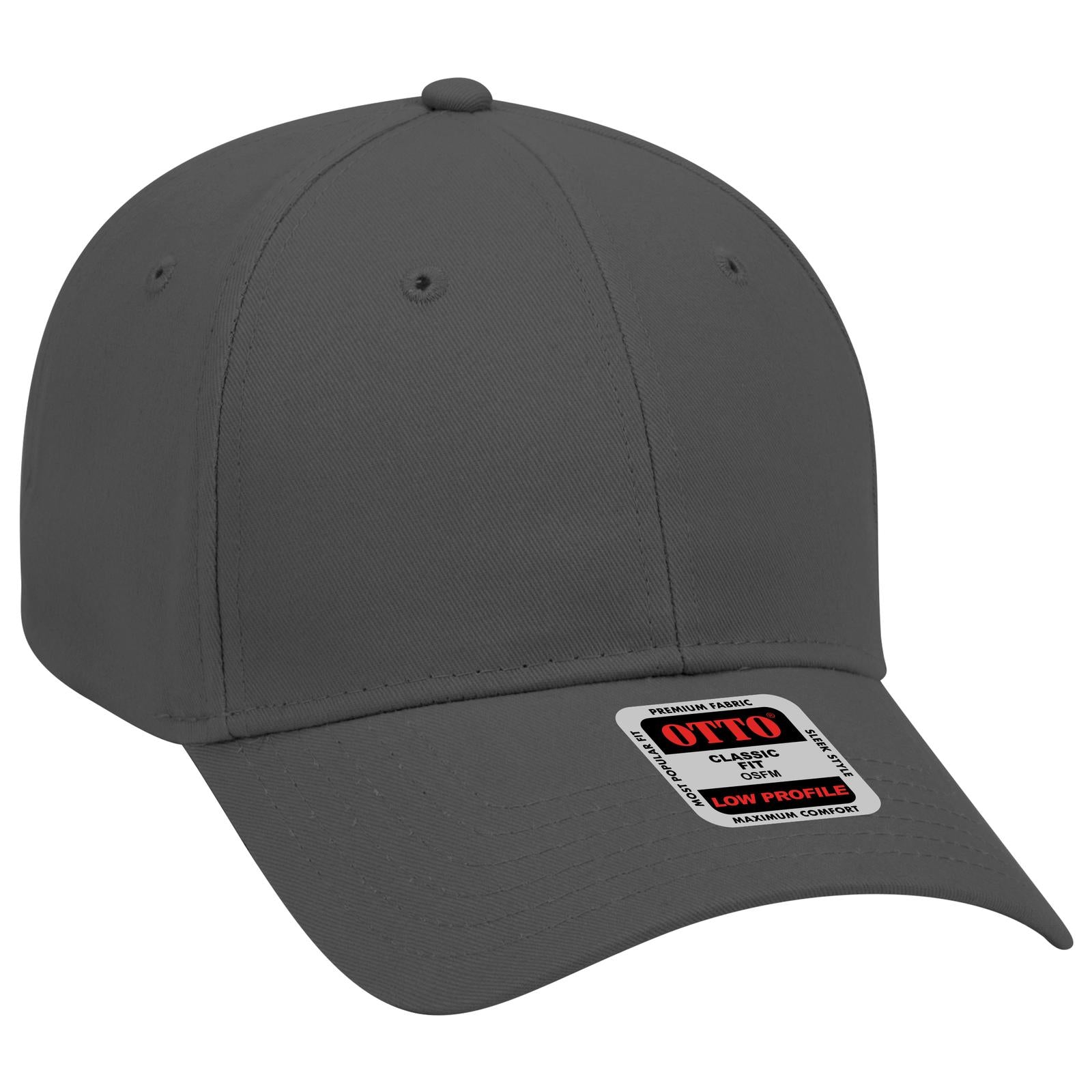 Custom Embroidered or DTF Printed - OTTO CAP® 6 Panel Low Profile Baseball Cap