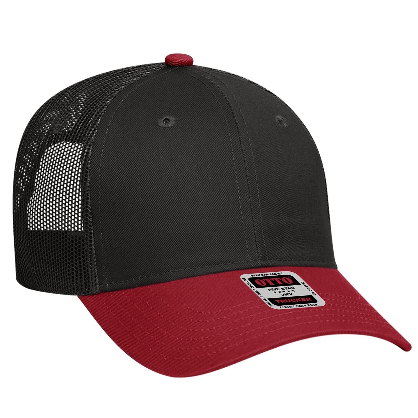 Custom Embroidered or DTF Printed - OTTO CAP® 6 Panel Low Profile Mesh Back Trucker Hat