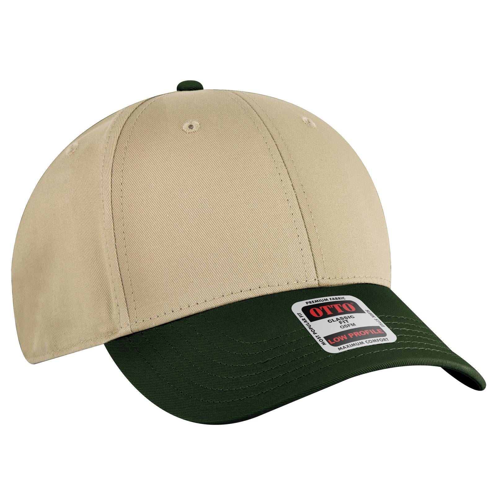Custom Embroidered or DTF Printed - OTTO CAP® 6 Panel Low Profile Baseball Cap