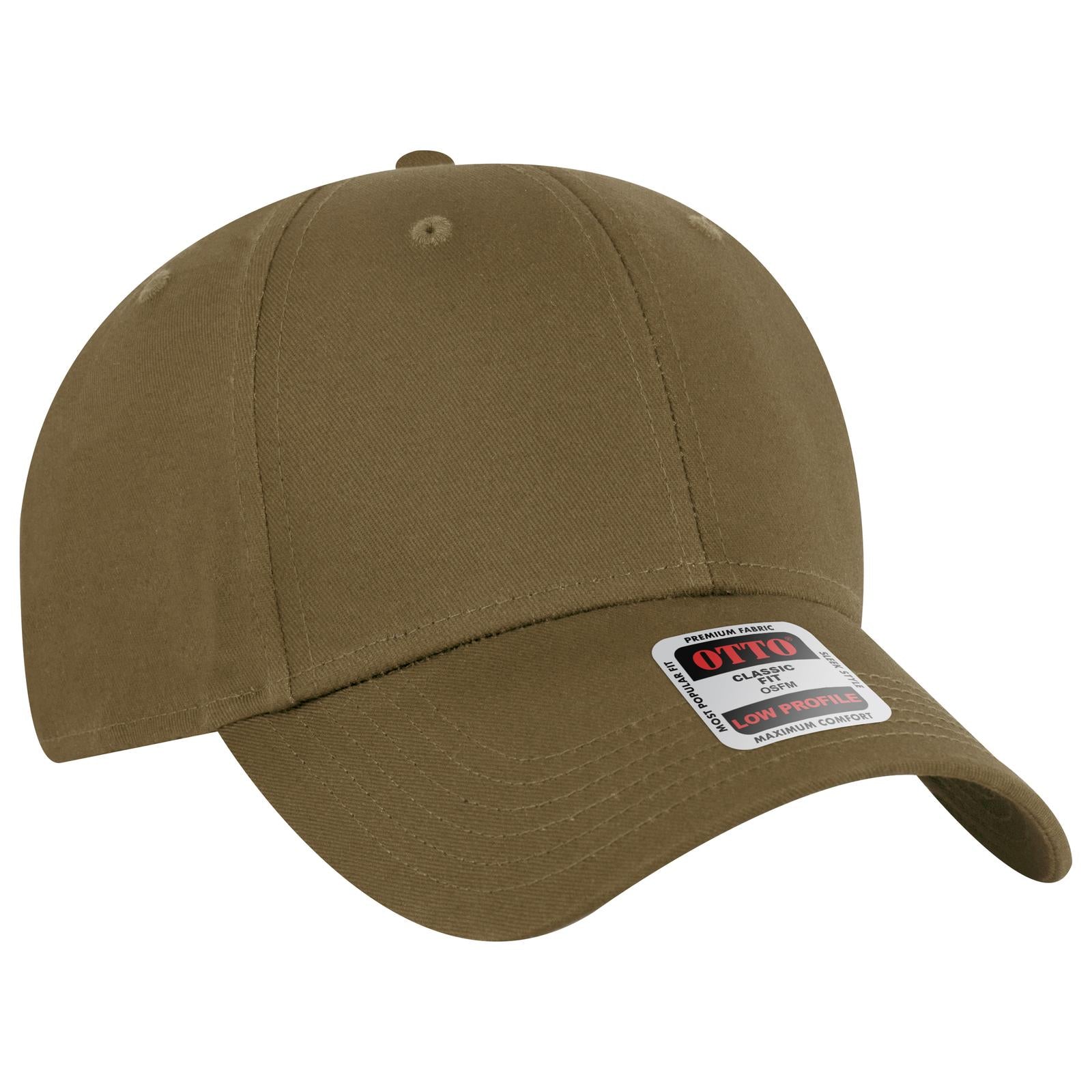 Custom Embroidered or DTF Printed - OTTO CAP® 6 Panel Low Profile Baseball Cap