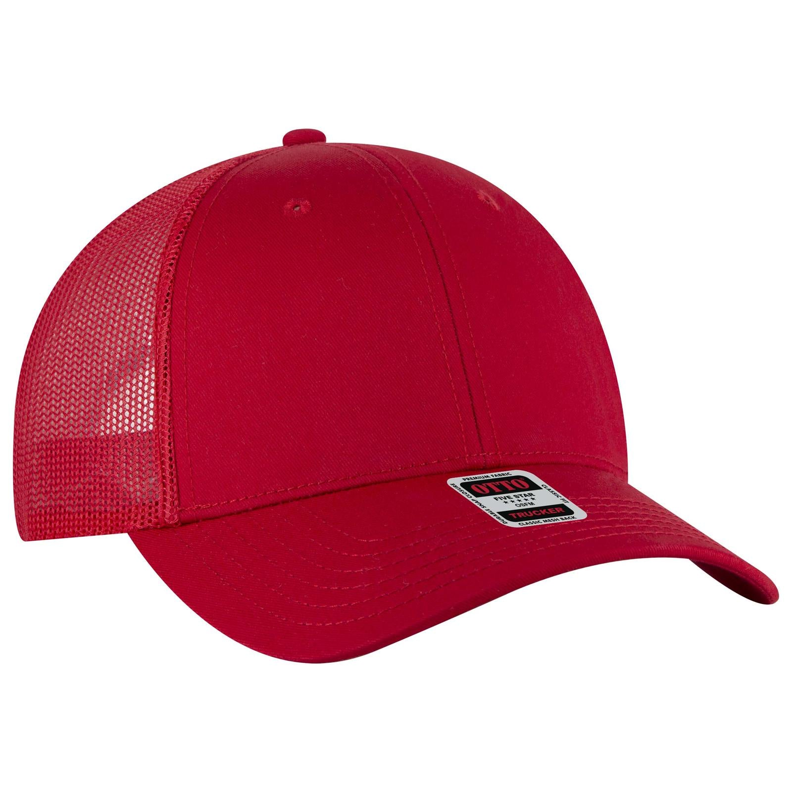 Custom Embroidered - OTTO CAP 6 Panel Low Profile Mesh Back Trucker Hat