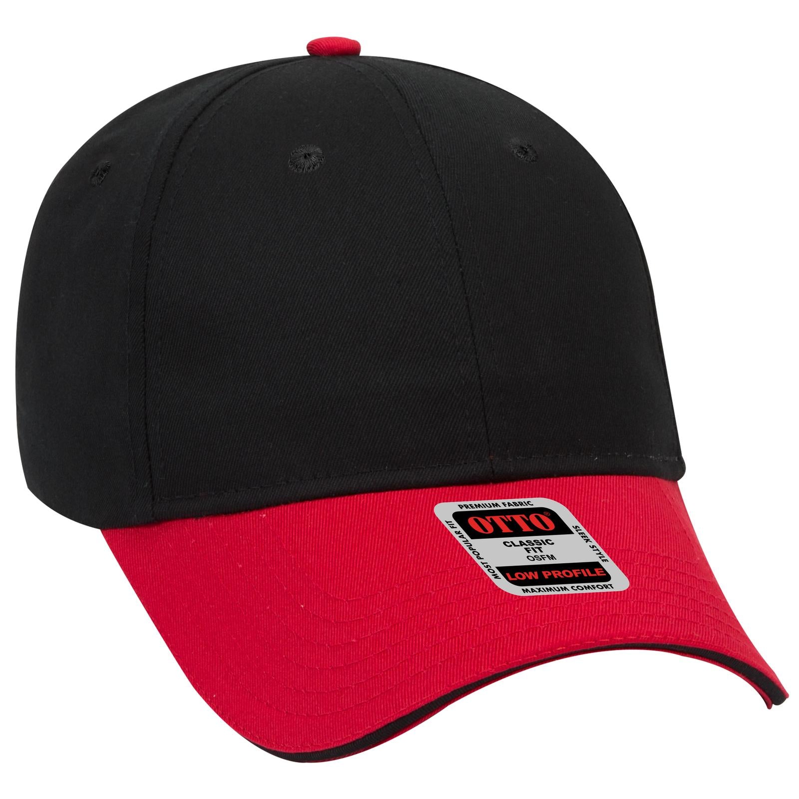 Custom Embroidered or DTF Printed - OTTO CAP® 6 Panel Low Profile Baseball Cap