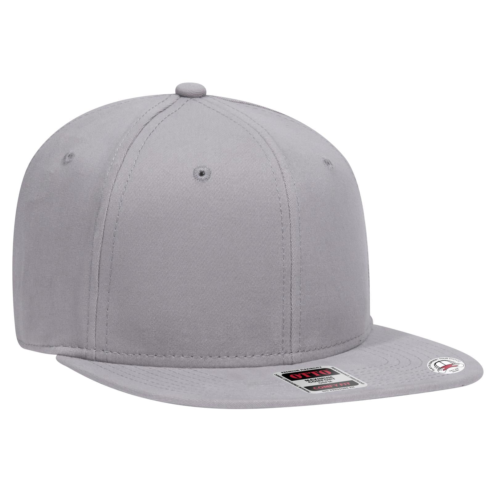 Custom Embroidered or DTF Printed - OTTO CAP® OTTO COMFY FIT® 6 Panel Pro Style Snapback Hat