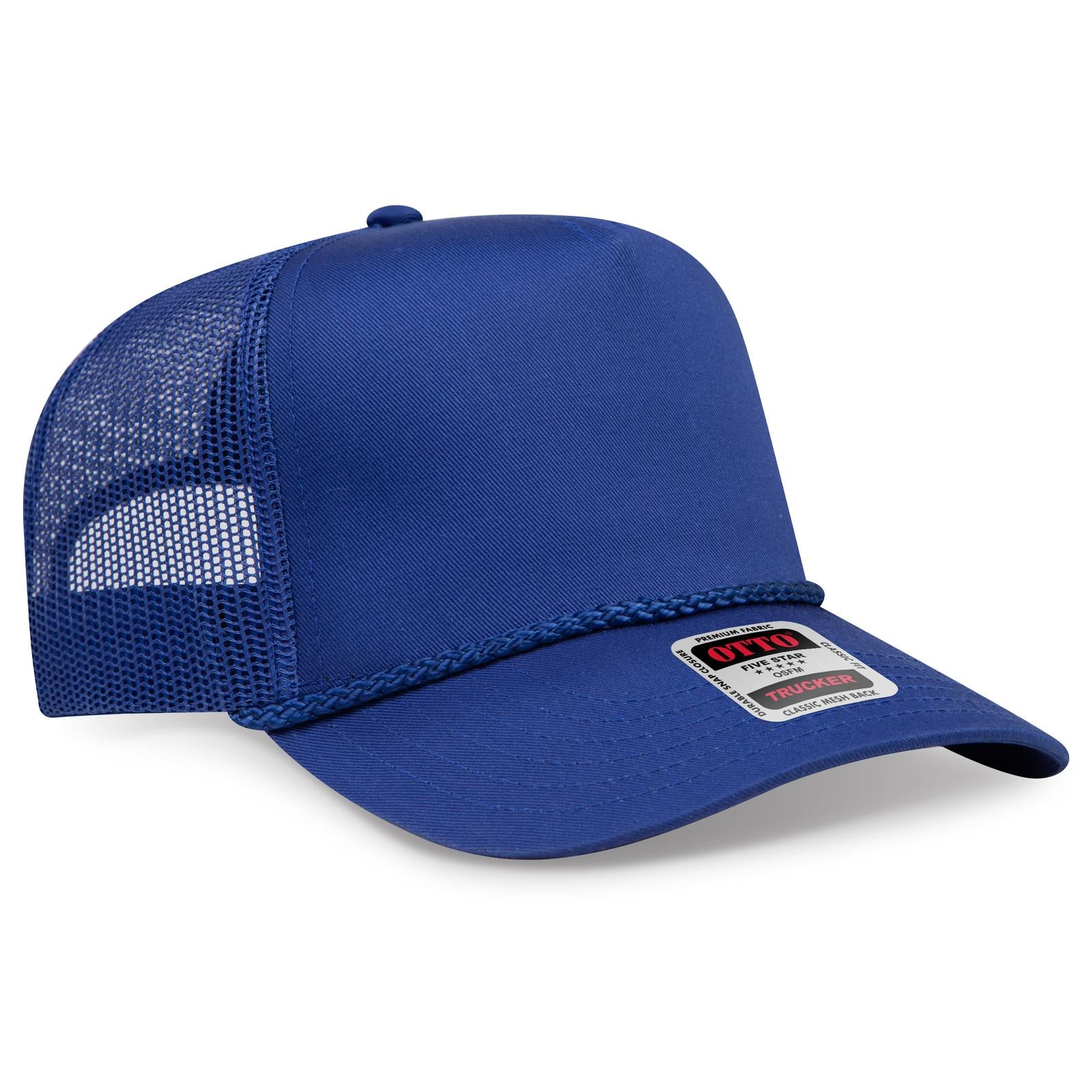Custom Embroidered or DTF Printed - OTTO CAP® 5 Panel Mid Profile Mesh Back Trucker Hat