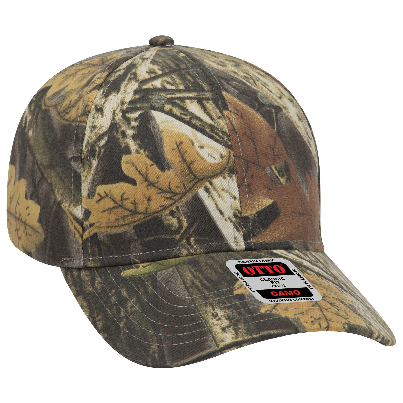 Custom Embroidered or DTF Printed - OTTO CAP® Camouflage 6 Panel Low Profile Baseball Cap