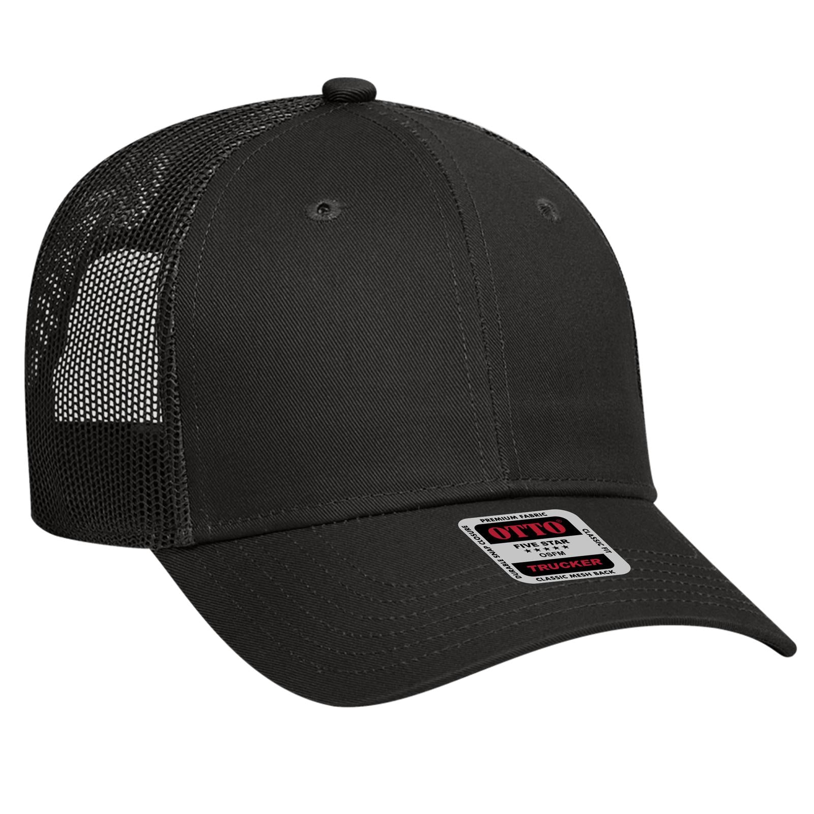 Custom Embroidered or DTF Printed - OTTO CAP® 6 Panel Low Profile Mesh Back Trucker Hat