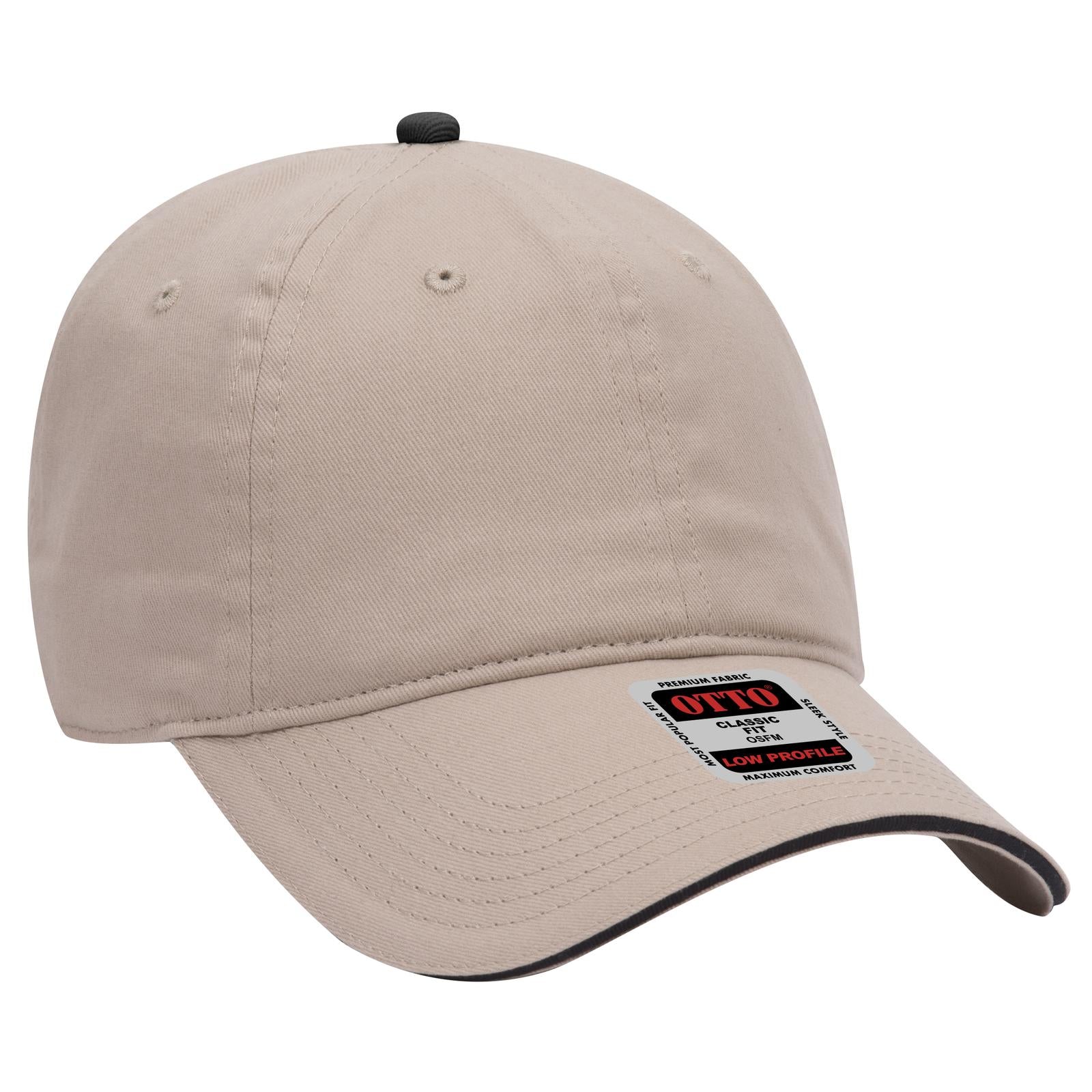 Custom Embroidered or DTF Printed - OTTO CAP® 6 Panel Low Profile Baseball Cap