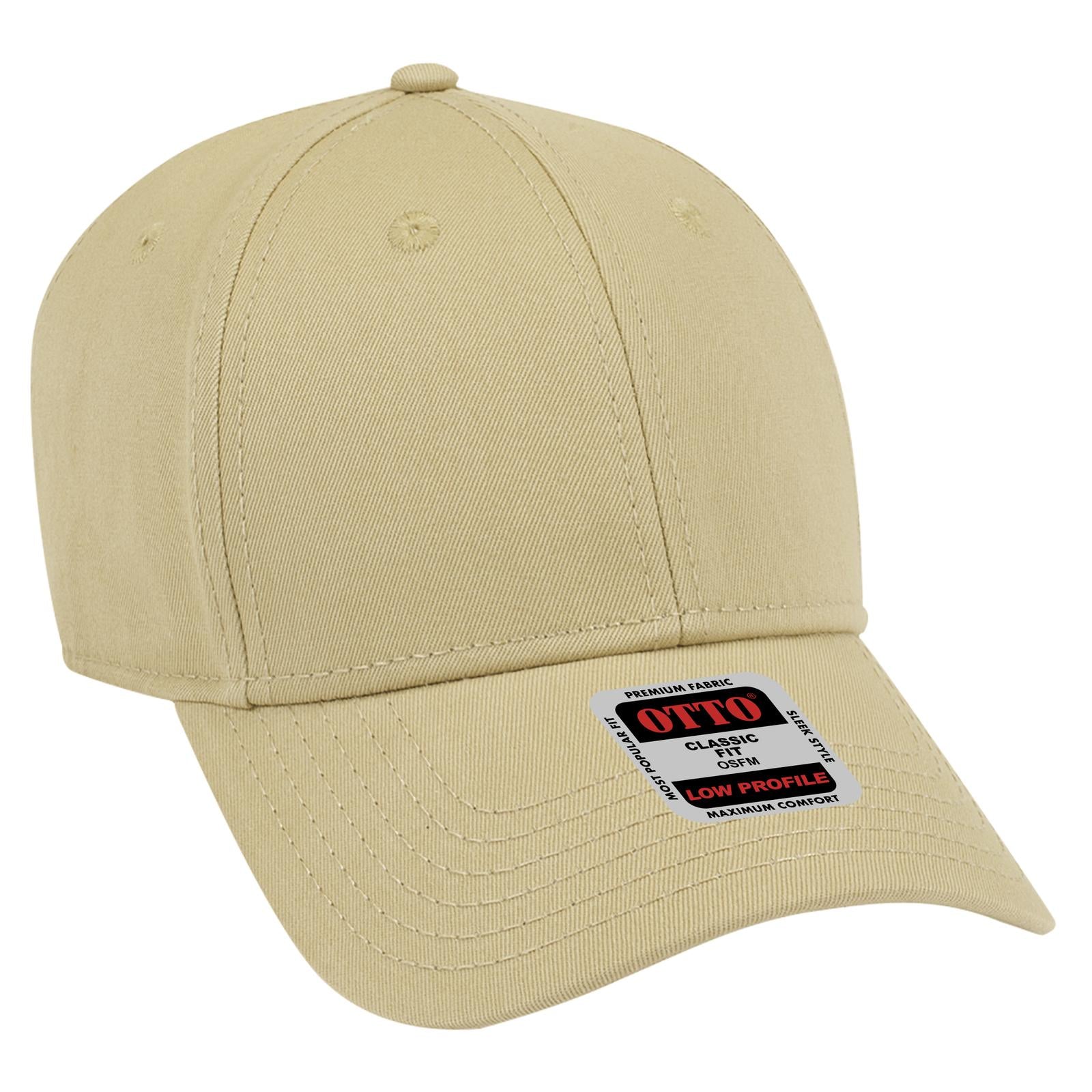 Custom Embroidered or DTF Printed - OTTO CAP® 6 Panel Low Profile Baseball Cap