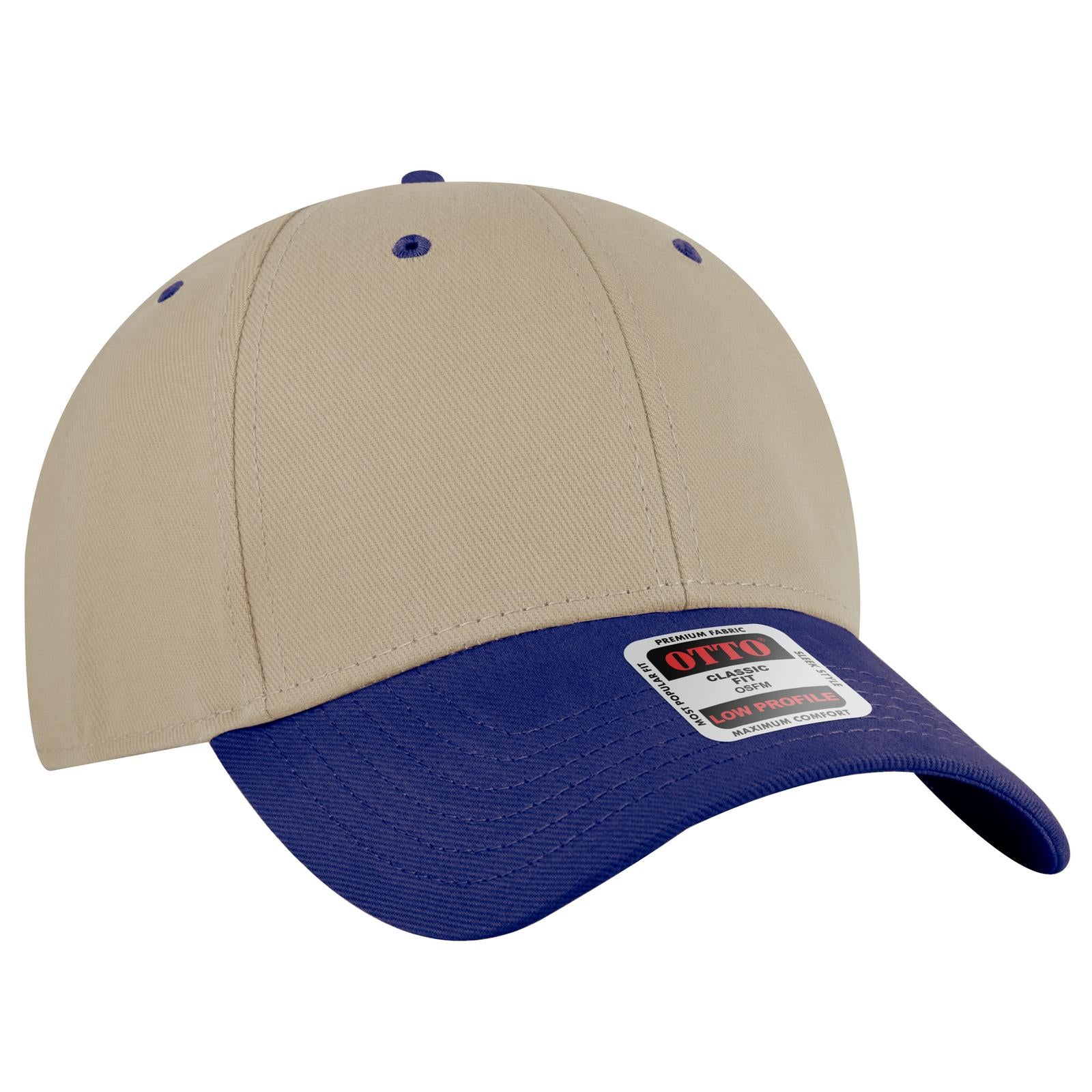 Custom Embroidered or DTF Printed - OTTO CAP® 6 Panel Low Profile Baseball Cap