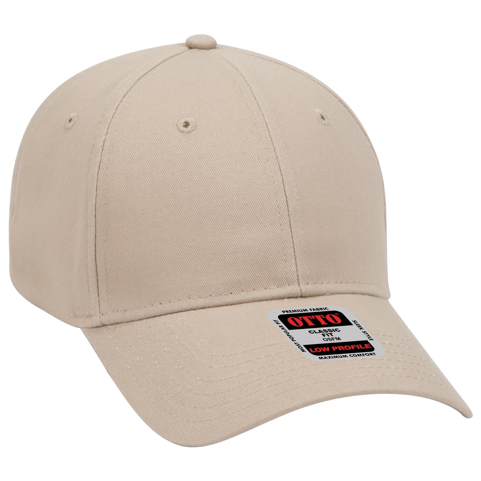 Custom Embroidered or DTF Printed - OTTO CAP® 6 Panel Low Profile Baseball Cap