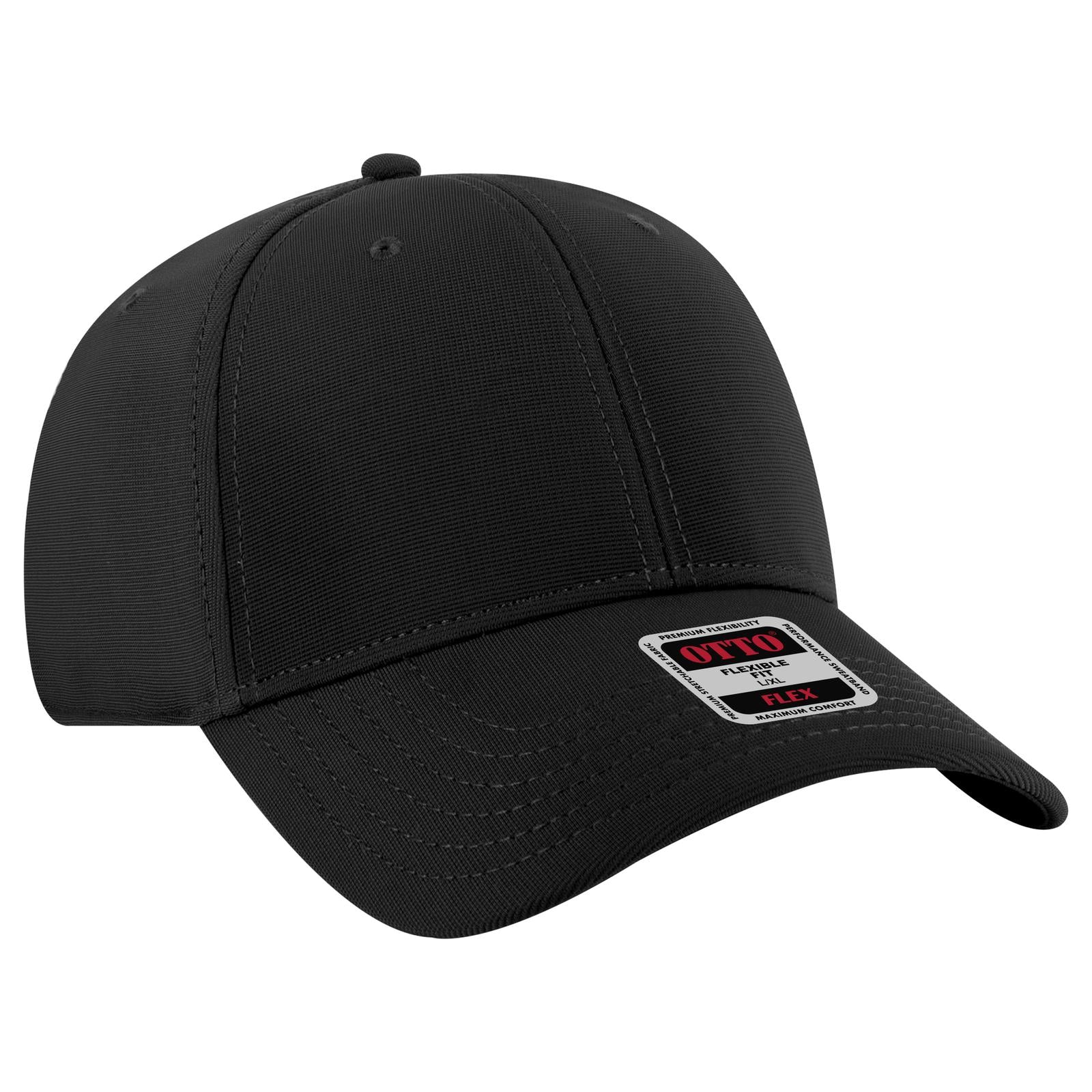 Custom Embroidered or DTF Printed - OTTO CAP® OTTO FLEX® Fitted 6 Panel Low Profile Baseball Cap