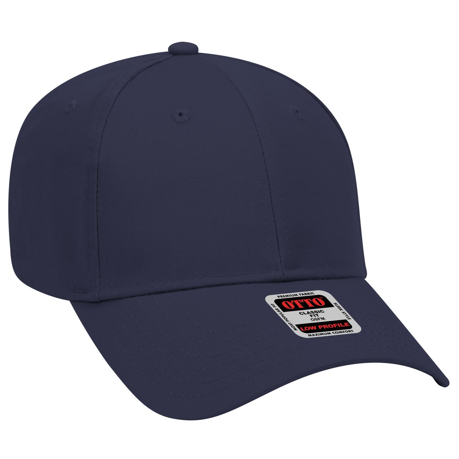 Custom Embroidered or DTF Printed - OTTO CAP® 6 Panel Low Profile Baseball Cap
