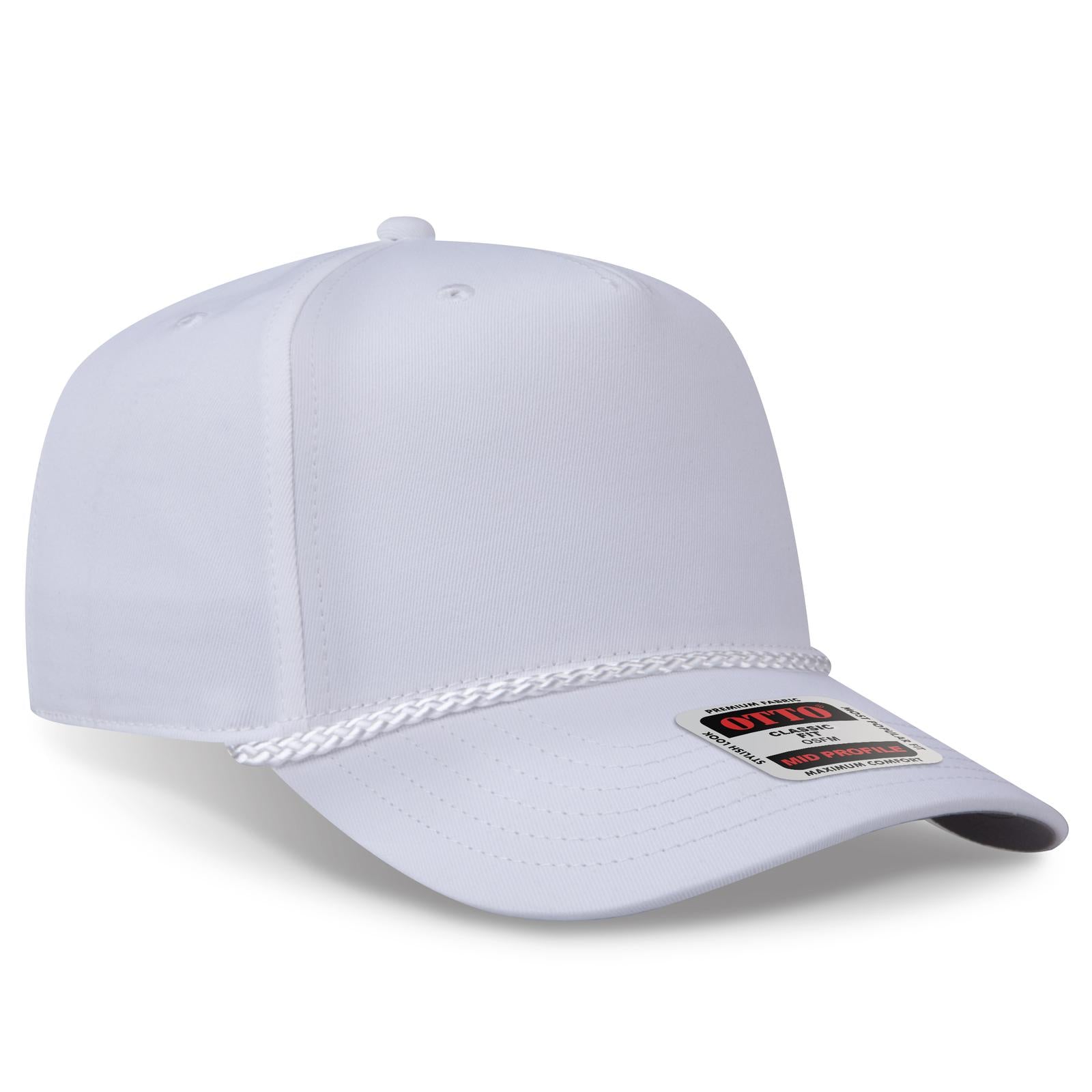 Custom Embroidered or DTF Printed - OTTO CAP® 5 Panel Mid Profile Baseball Cap