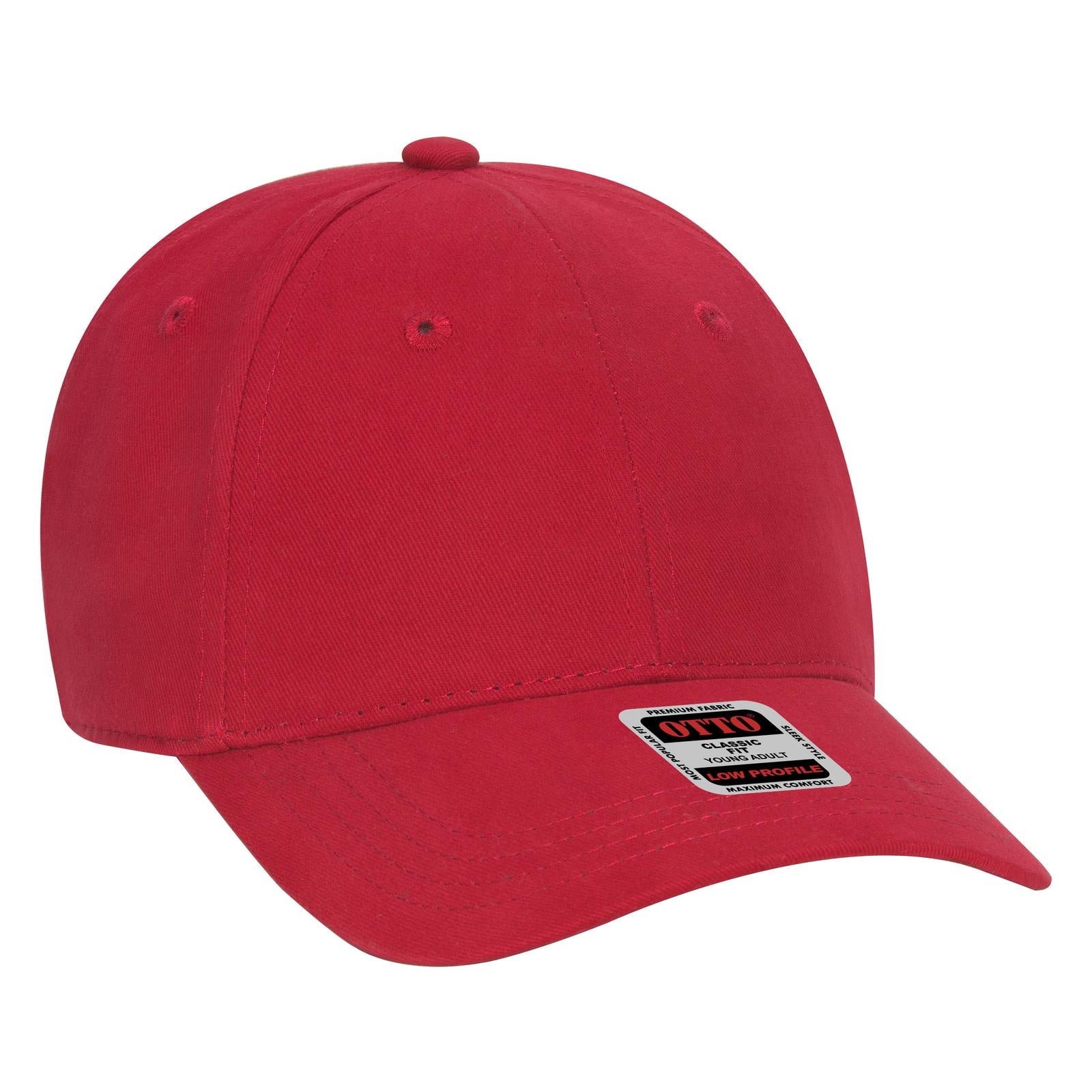 Custom Embroidered or DTF Printed - OTTO CAP® 6 Panel Low Profile Baseball Cap