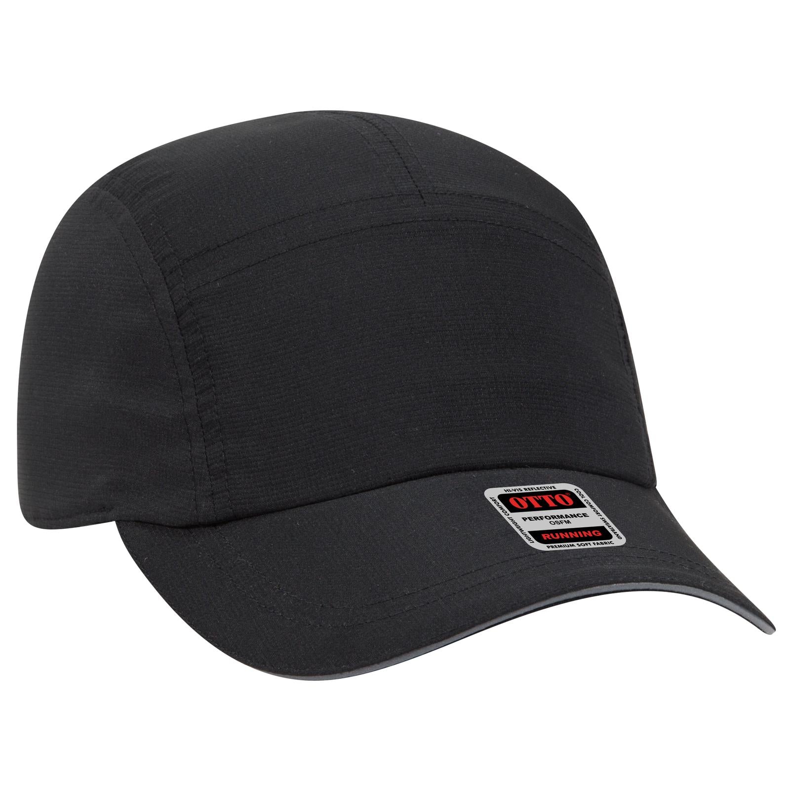 Custom Embroidered or DTF Printed - OTTO CAP® Reflective 5 Panel Running Cap
