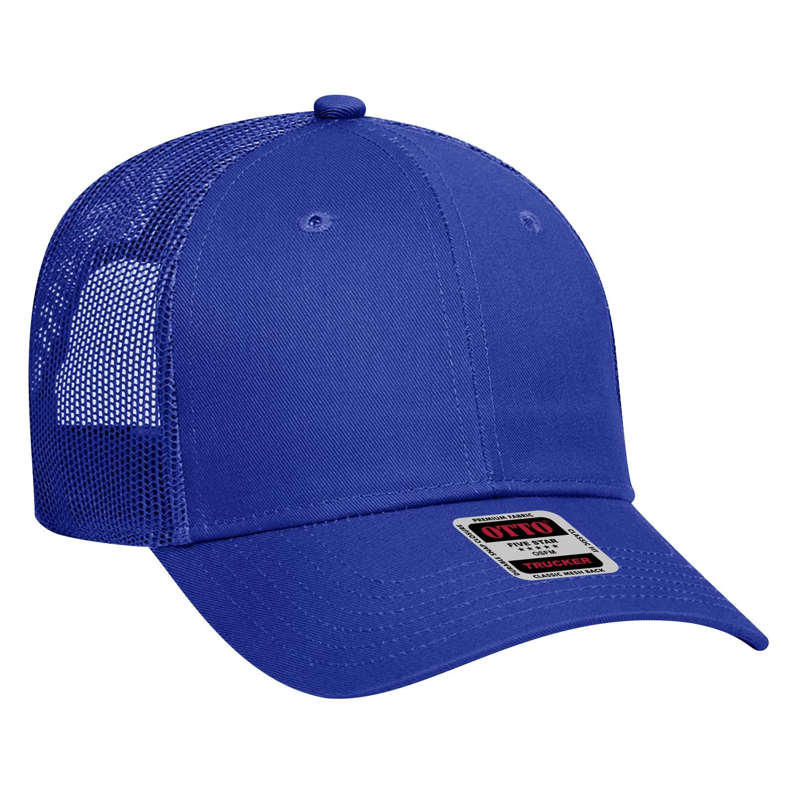 Custom Embroidered or DTF Printed - OTTO CAP® 6 Panel Low Profile Mesh Back Trucker Hat