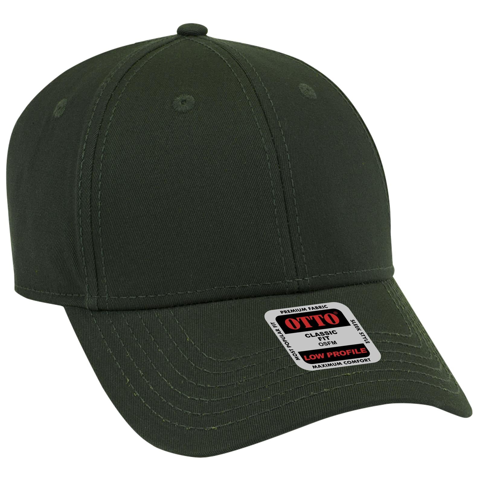 Custom Embroidered or DTF Printed - OTTO CAP® 6 Panel Low Profile Baseball Cap