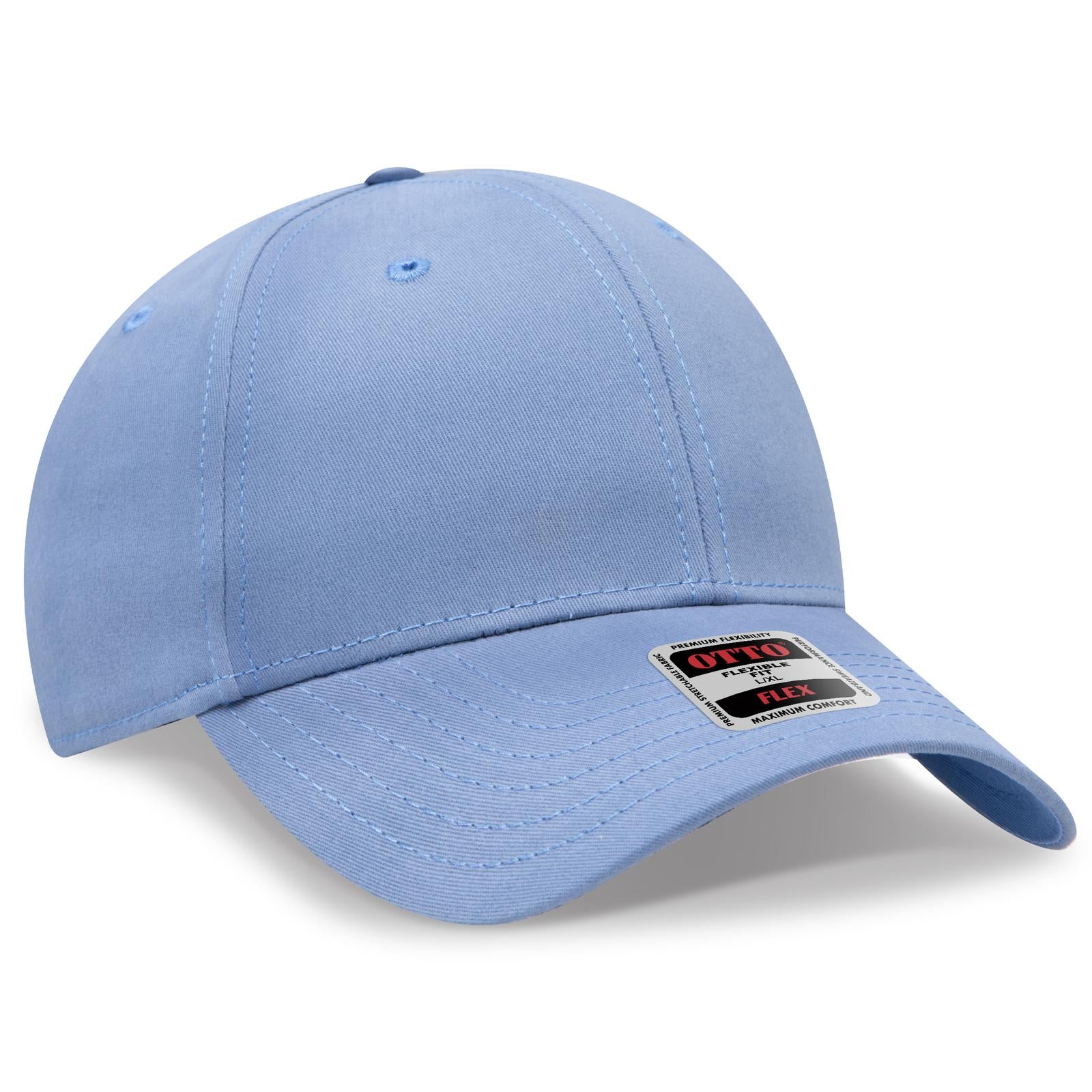 Custom Embroidered or DTF Printed - OTTO CAP® OTTO FLEX® Fitted 6 Panel Low Profile Baseball Cap