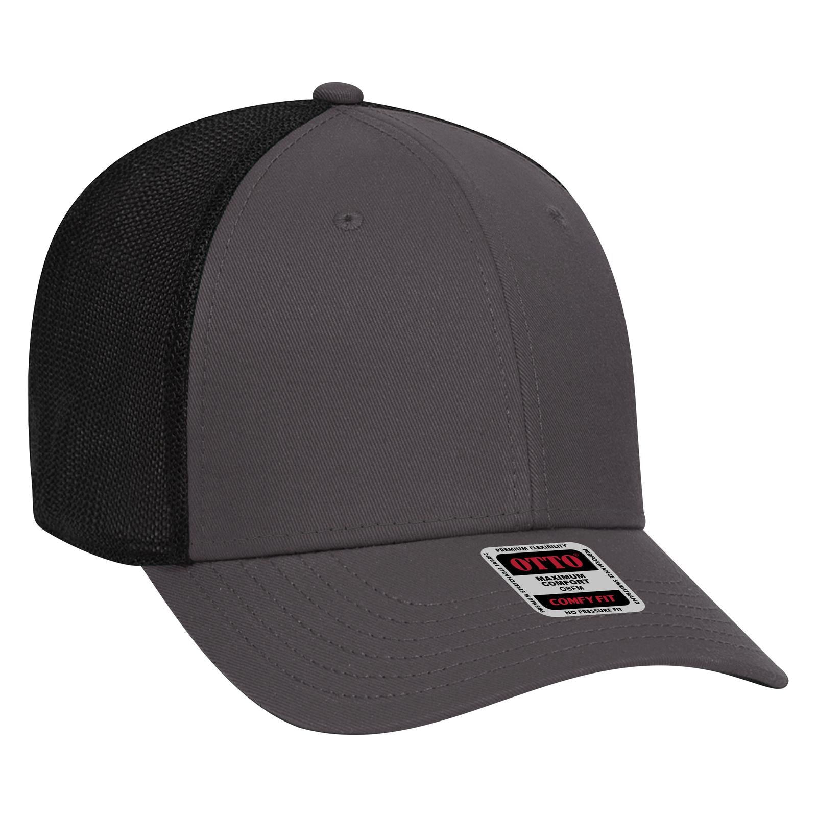Custom Embroidered or DTF Printed - OTTO CAP® OTTO COMFY FIT® 6 Panel Low Profile Mesh Back Trucker Hat