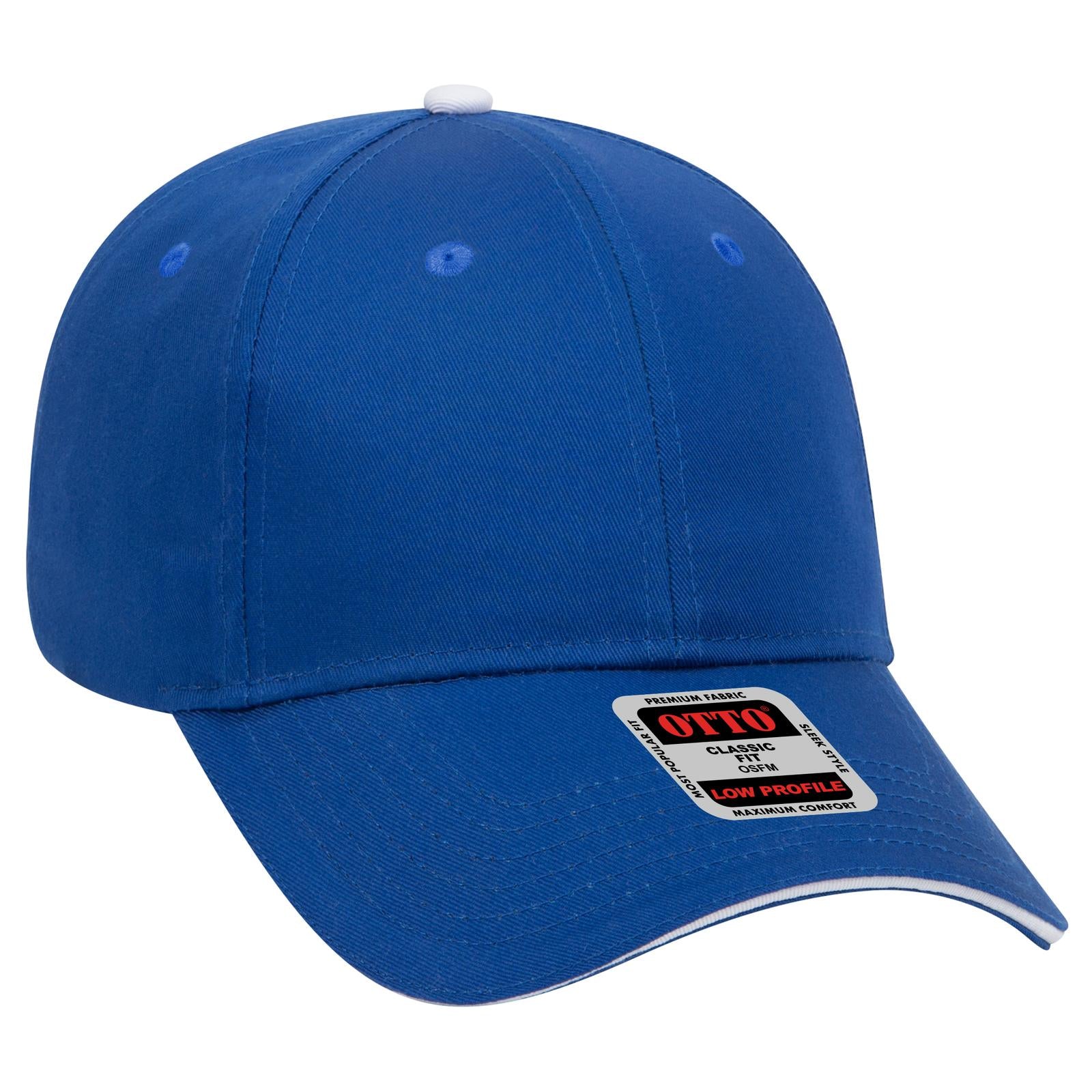 Custom Embroidered or DTF Printed - OTTO CAP® 6 Panel Low Profile Baseball Cap
