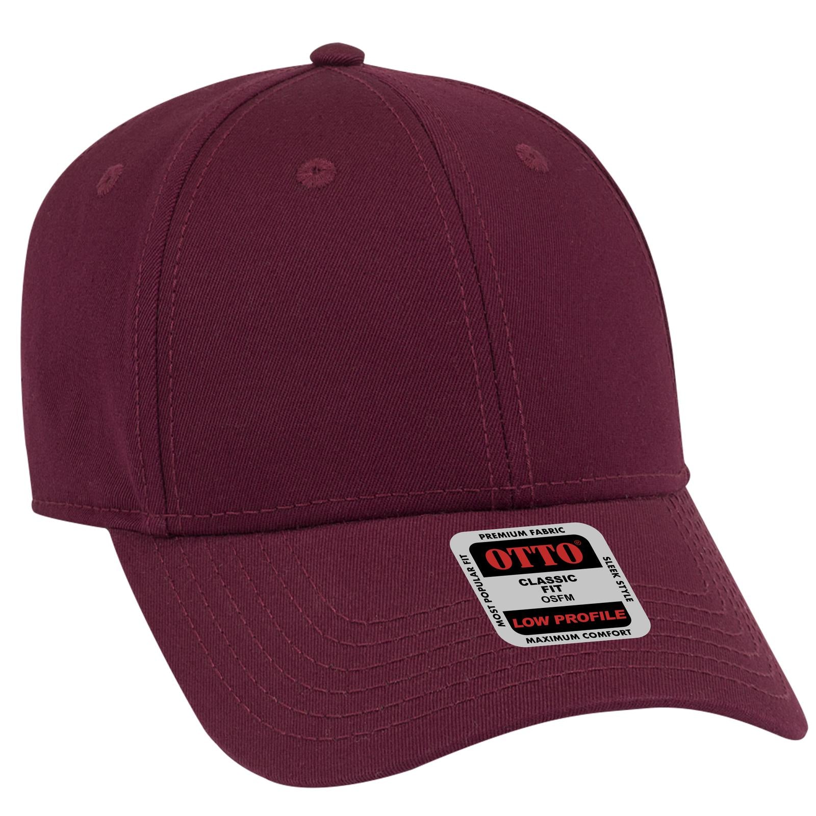 Custom Embroidered or DTF Printed - OTTO CAP® 6 Panel Low Profile Baseball Cap