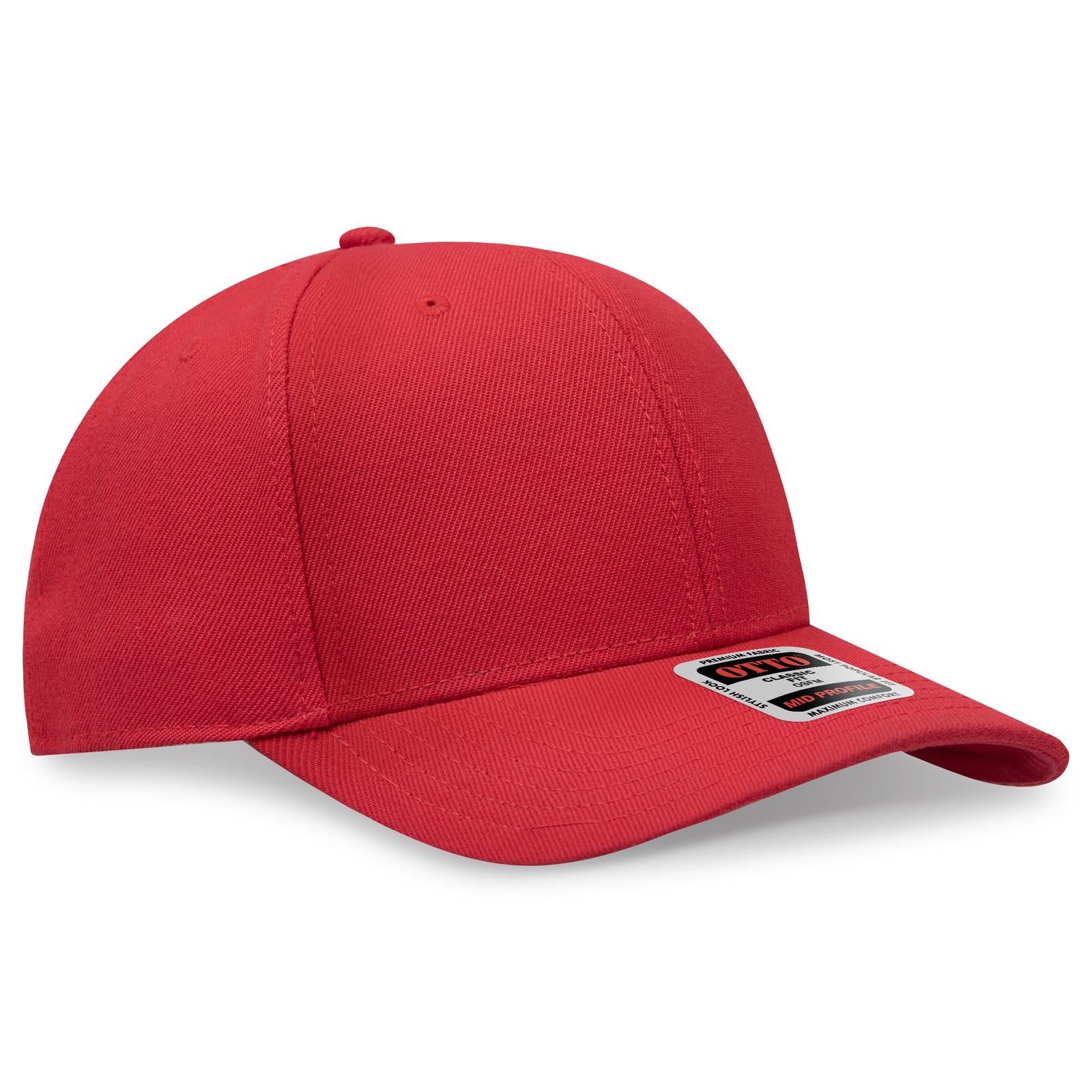 Custom Embroidered or DTF Printed - OTTO CAP® 6 Panel Mid Profile Baseball Cap