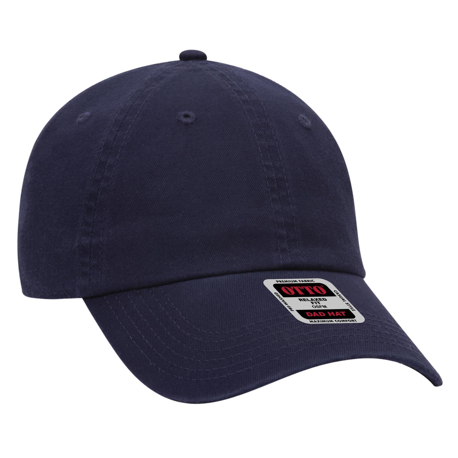 Custom Embroidered or DTF Printed - OTTO CAP® 6 Panel Low Profile Dad Hat