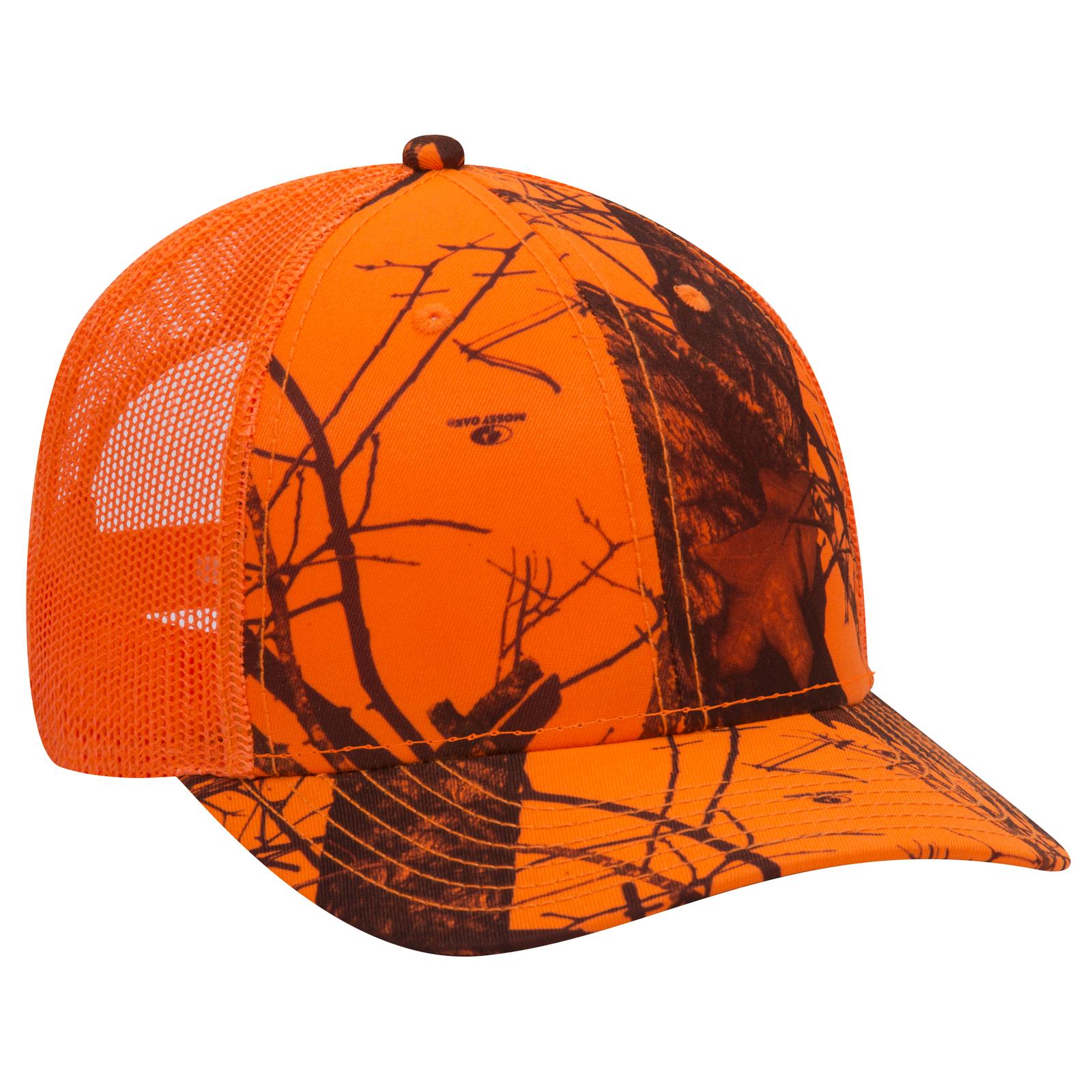 Custom Embroidered or DTF Printed - OTTO CAP® Mossy Oak Camouflage 6 Panel Low Profile Mesh Back Trucker Hat