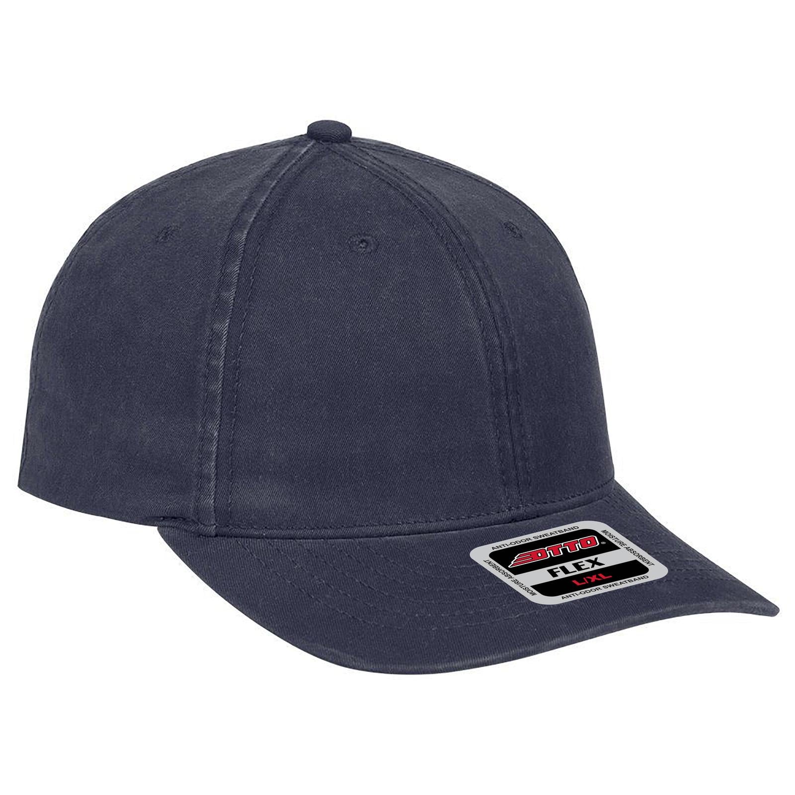 Custom Embroidered or DTF Printed - OTTO CAP® OTTO FLEX® Fitted 6 Panel Slim Fit Low Profile Baseball Cap