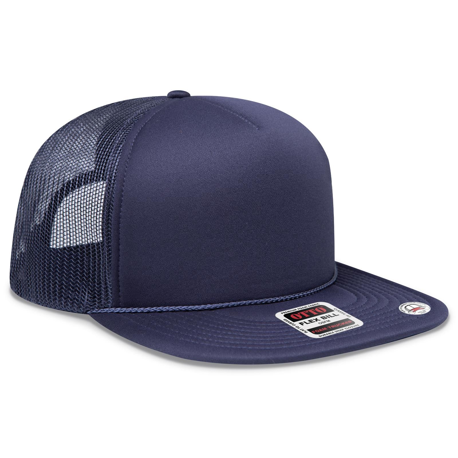 Custom Embroidered or DTF Printed - OTTO CAP® OTTO SNAP 5 Panel Pro Style Mesh Back Trucker Snapback Hat