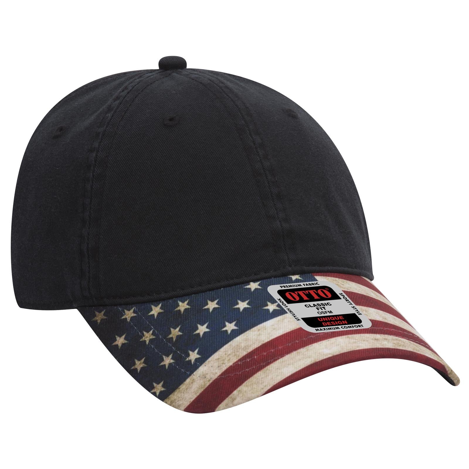 Custom Embroidered or DTF Printed - OTTO CAP® 6 Panel Low Profile Baseball Cap