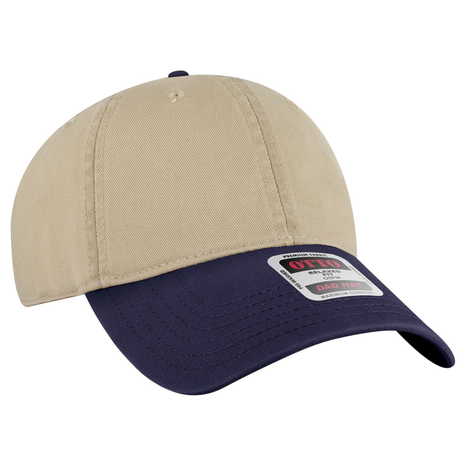 Custom Embroidered - OTTO CAP 6 Panel Low Profile Dad Hat
