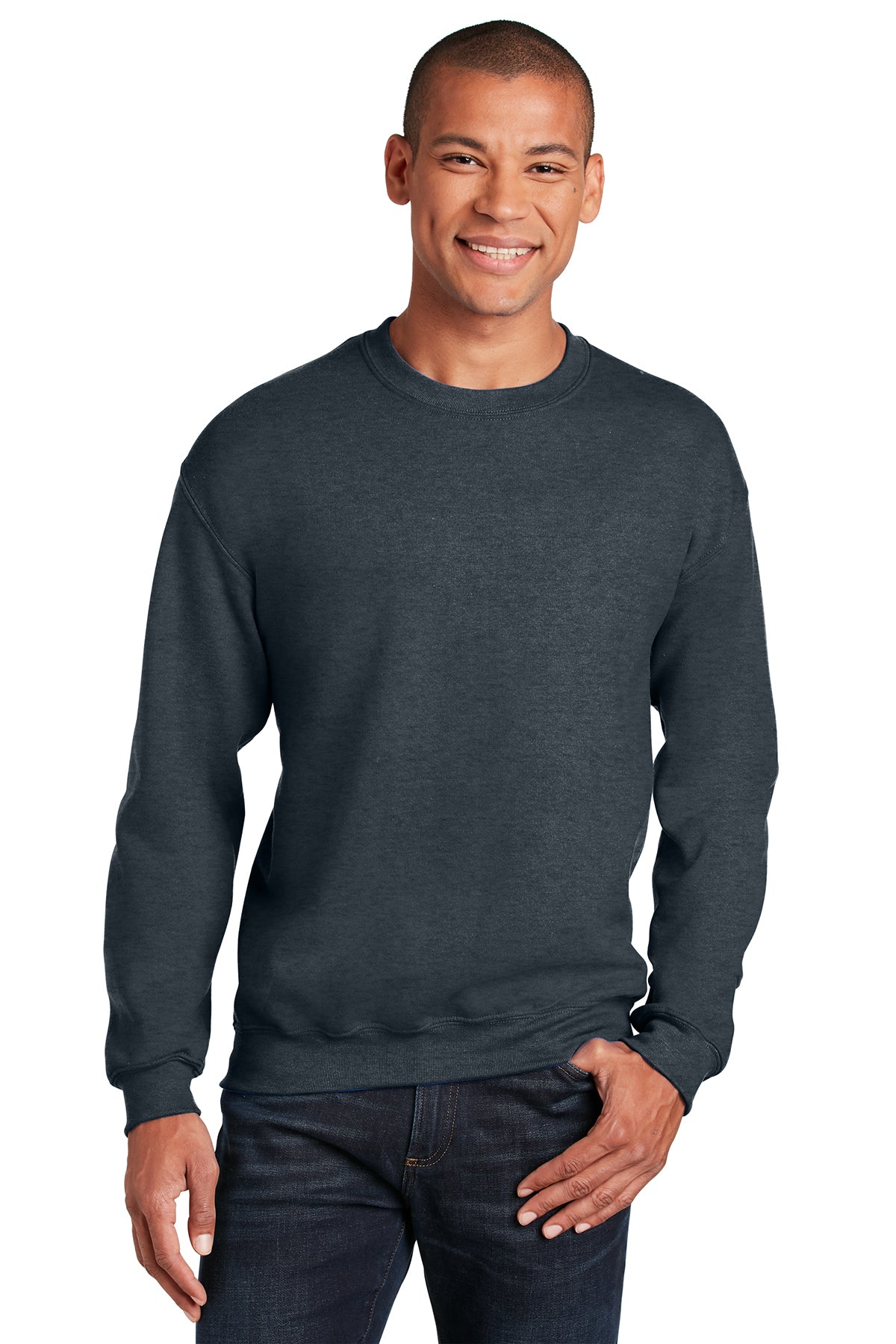 Custom Embroidery on Gildan® - Heavy Blend™ Crewneck Sweatshirt - Includes one 4in x 4in Embroidery