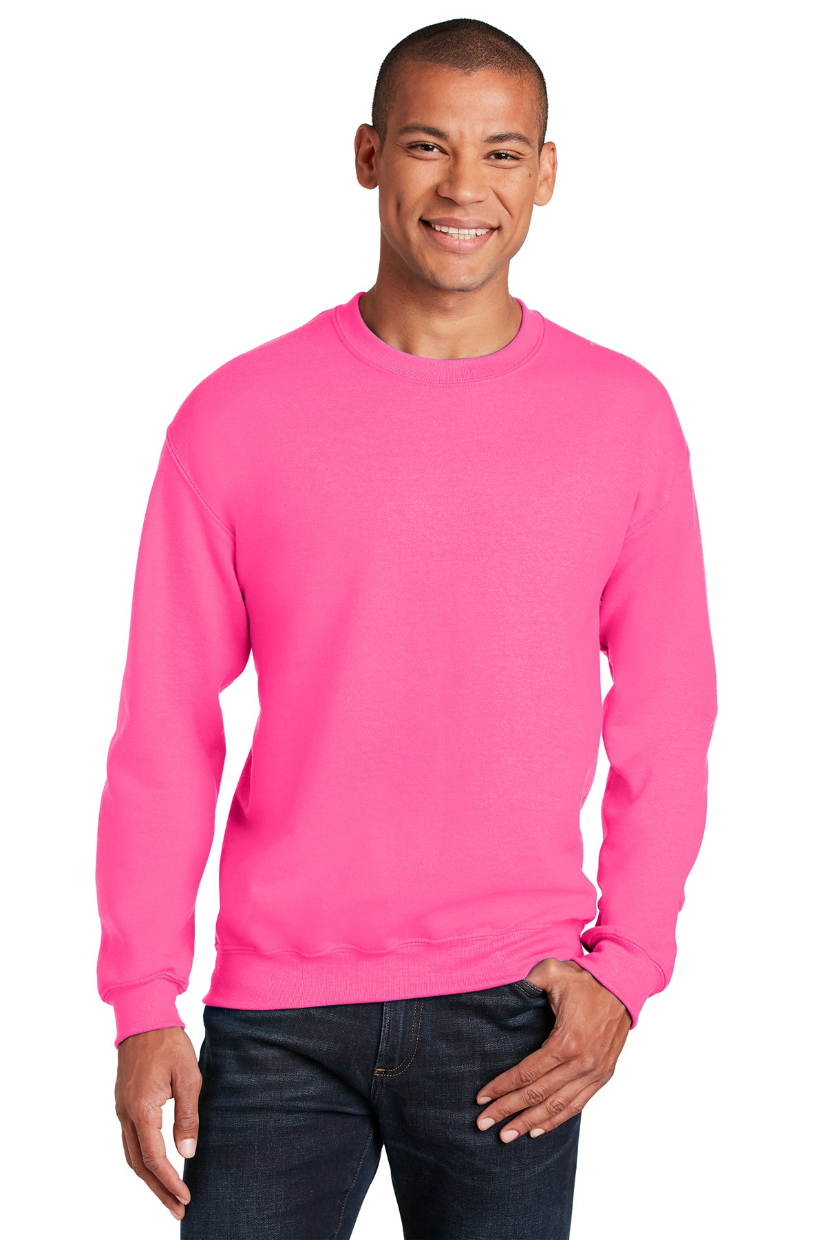 Custom Embroidery on Gildan® - Heavy Blend™ Crewneck Sweatshirt - Includes one 4in x 4in Embroidery