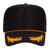 Custom Embroidered Trucker Hat with Mesh Back - Includes one 4in W x 2.25in H Embroidery