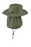 Custom Embroidered Outdoor Wide-Brim Hat with Sun Shade Flap. C920