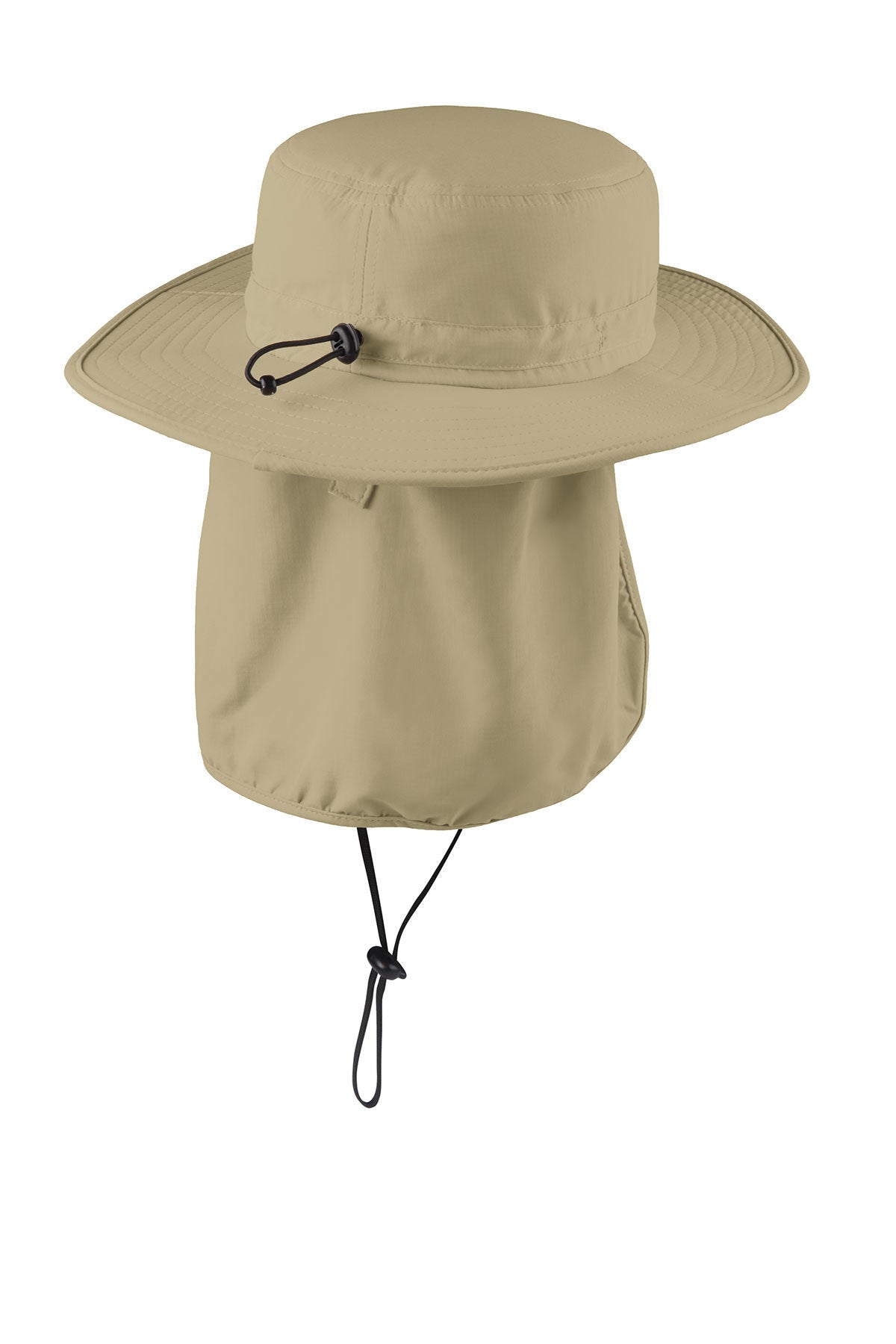 Custom Embroidered Outdoor Wide-Brim Hat with Sun Shade Flap. C920