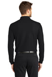 Custom Embroidery on Long Sleeve Classic Pique Polo Shirt - Personalize with your own Logo or Text