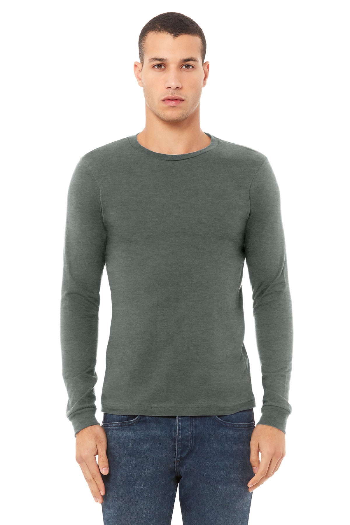 BELLA+CANVAS® Unisex Heather CVC Long Sleeve Tee BC3501CVC