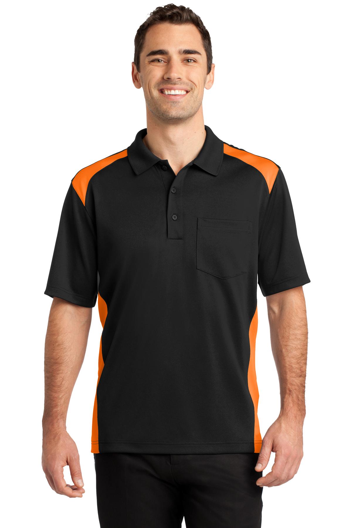 CornerStone® Select Snag-Proof Two Way Colorblock Pocket Polo. CS416