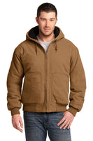 Custom Embroidered - CornerStone® Washed Duck Cloth Insulated Hooded Work Jacket. CSJ41