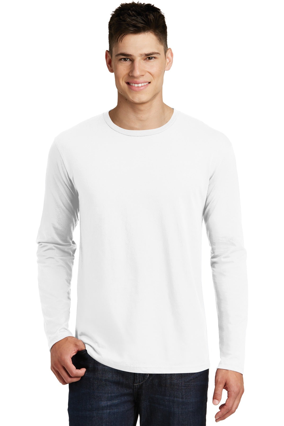 Custom Embroidered - District® Very Important Tee® Long Sleeve. DT6200