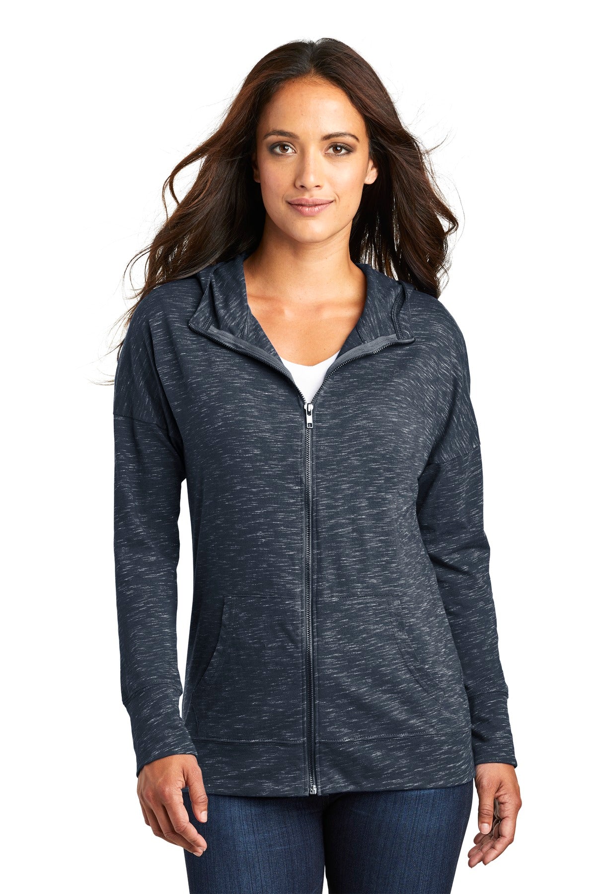 District ® Women's Medal Full-Zip Hoodie. DT665