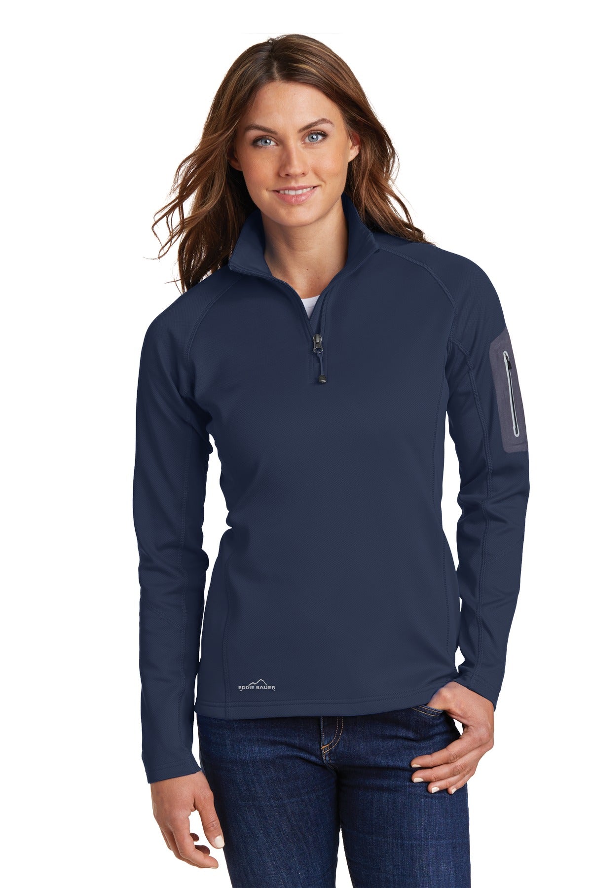 Custom Embroidered - Eddie Bauer® Ladies 1/2-Zip Performance Fleece. EB235